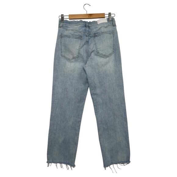 Pistola Jeans Womens 28 Blue Monroe Mid Rise Crop Cigarette Light Wash Straight - Picture 3 of 14